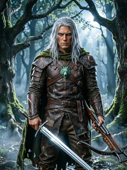 Geralt of Rivia character artwork in a PicWar battle