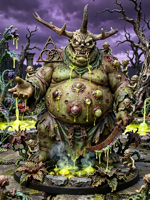 Nurgle character artwork in a PicWar battle