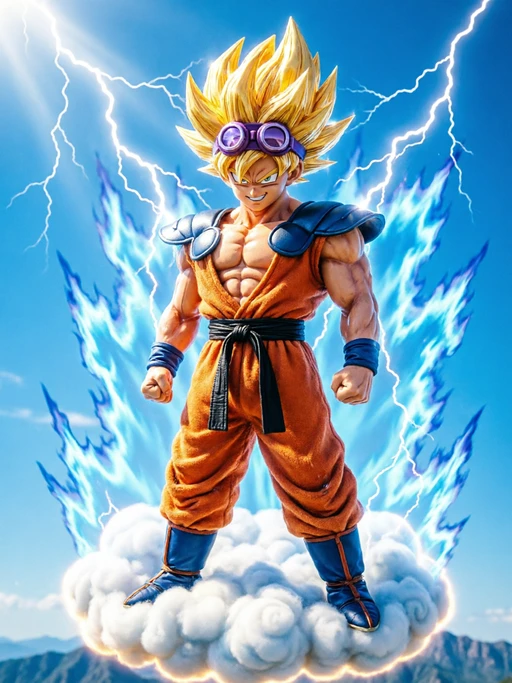 Goku character artwork in a PicWar battle