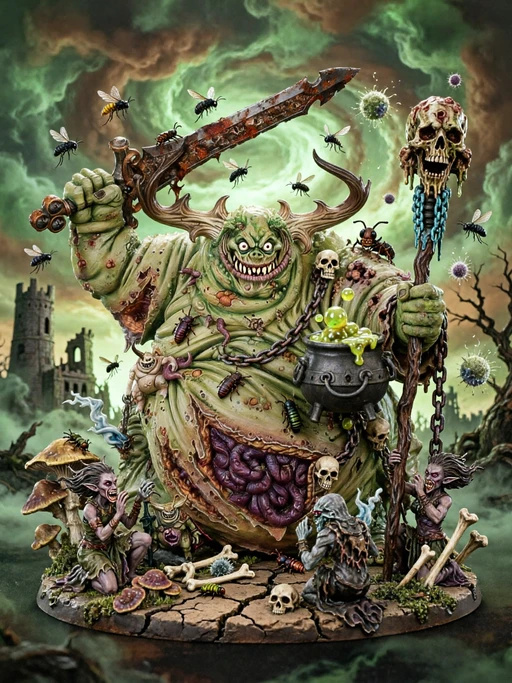 Nurgle, a character in Nurgle VS Aetheris the Void-Warden