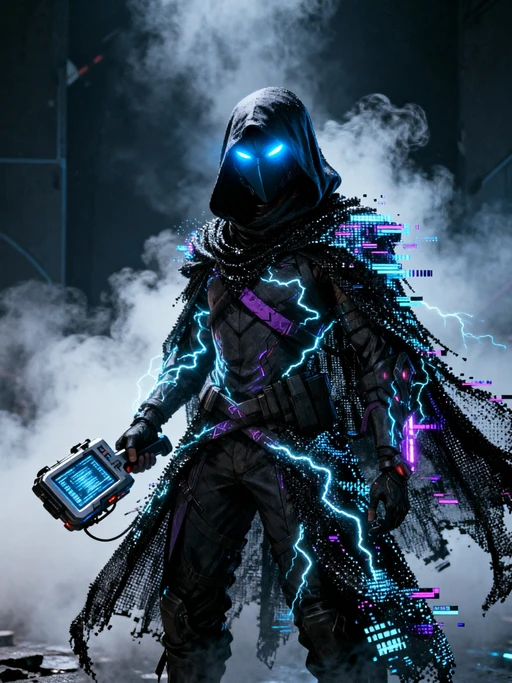 cazador de sombras digital, a character in Aetherion the Clockwork Sentinel VS cazador de sombras digital