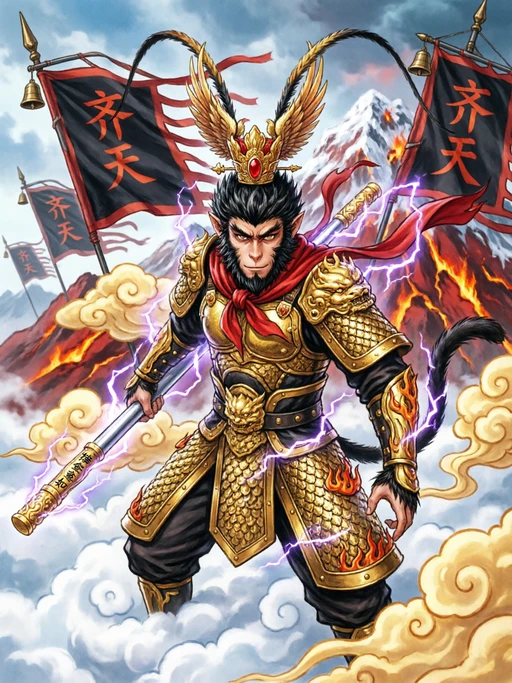 孙悟空 character artwork in a PicWar battle