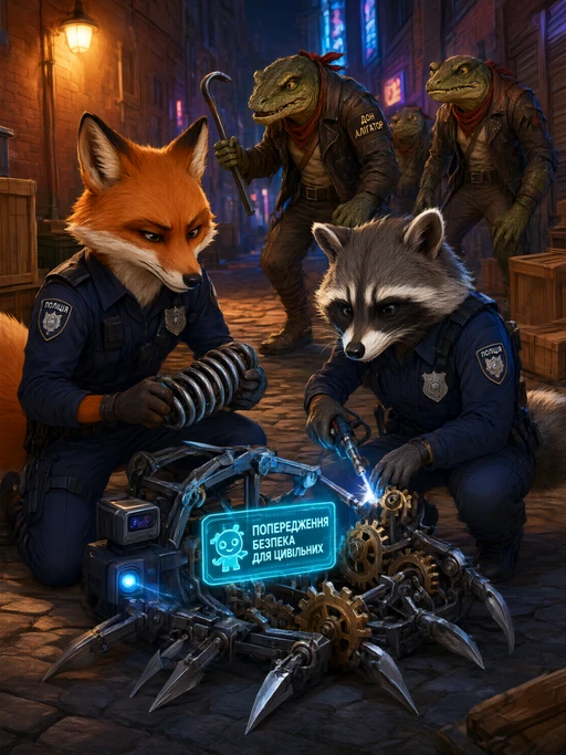 Kade and Burns, Animal City slapstic police · PicWar