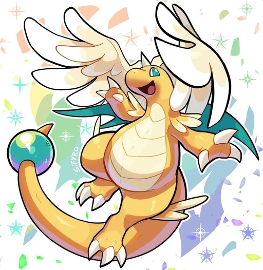 mega Dragonite, a character in Te King VS mega Dragonite