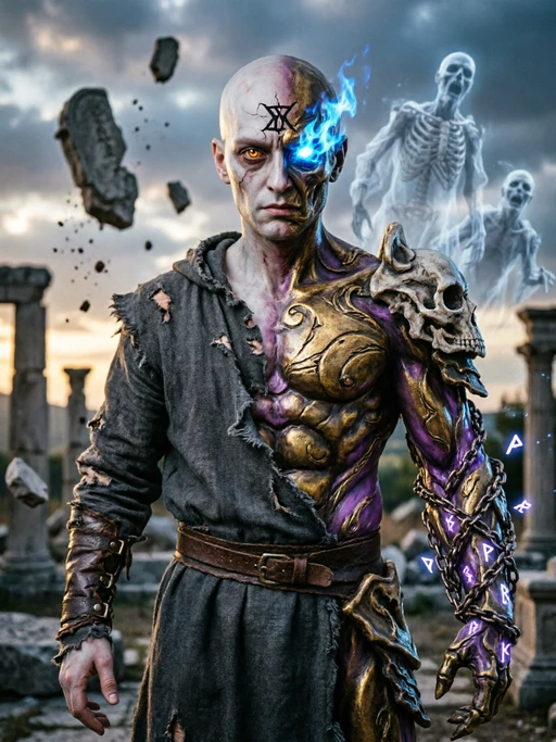 greculum, a character in greculum VS Nyxara la Forjadora de Ecos