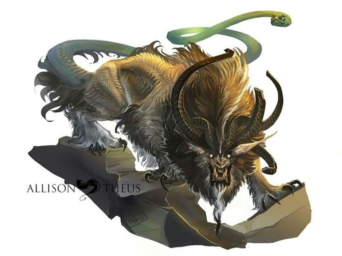 Quimera anciana, a character in Naga:megaheroína,asesina,francotiradora inevitable VS Quimera anciana