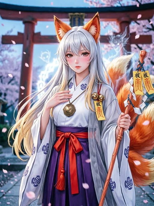 キツネ娘 character artwork in a PicWar battle
