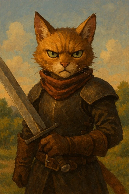 Golden Cat character artwork in a PicWar battle