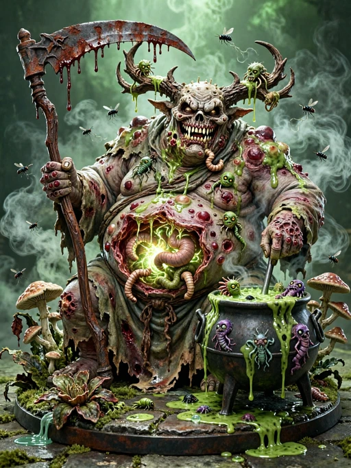 Nurgle character artwork in a PicWar battle