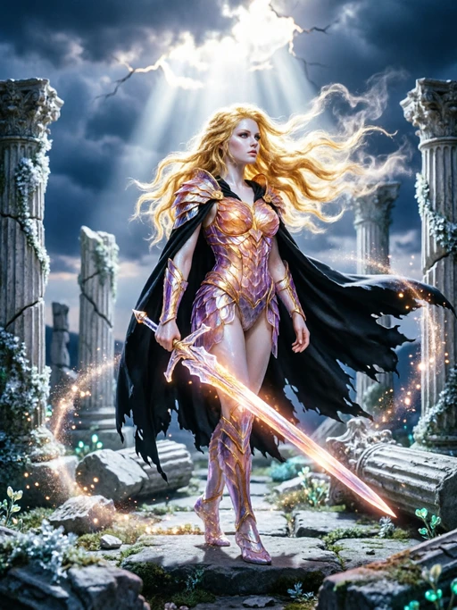 Vaelitha de la Niebla Dorada, a character in Aetherion the Clockwork Sentinel VS Vaelitha de la Niebla Dorada