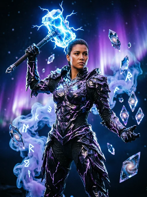 Nyxara la Forjadora de Ecos character artwork in a PicWar battle